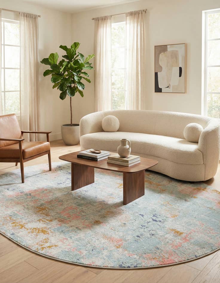 Detail image of 8' x 10' Lotus Oval Rug