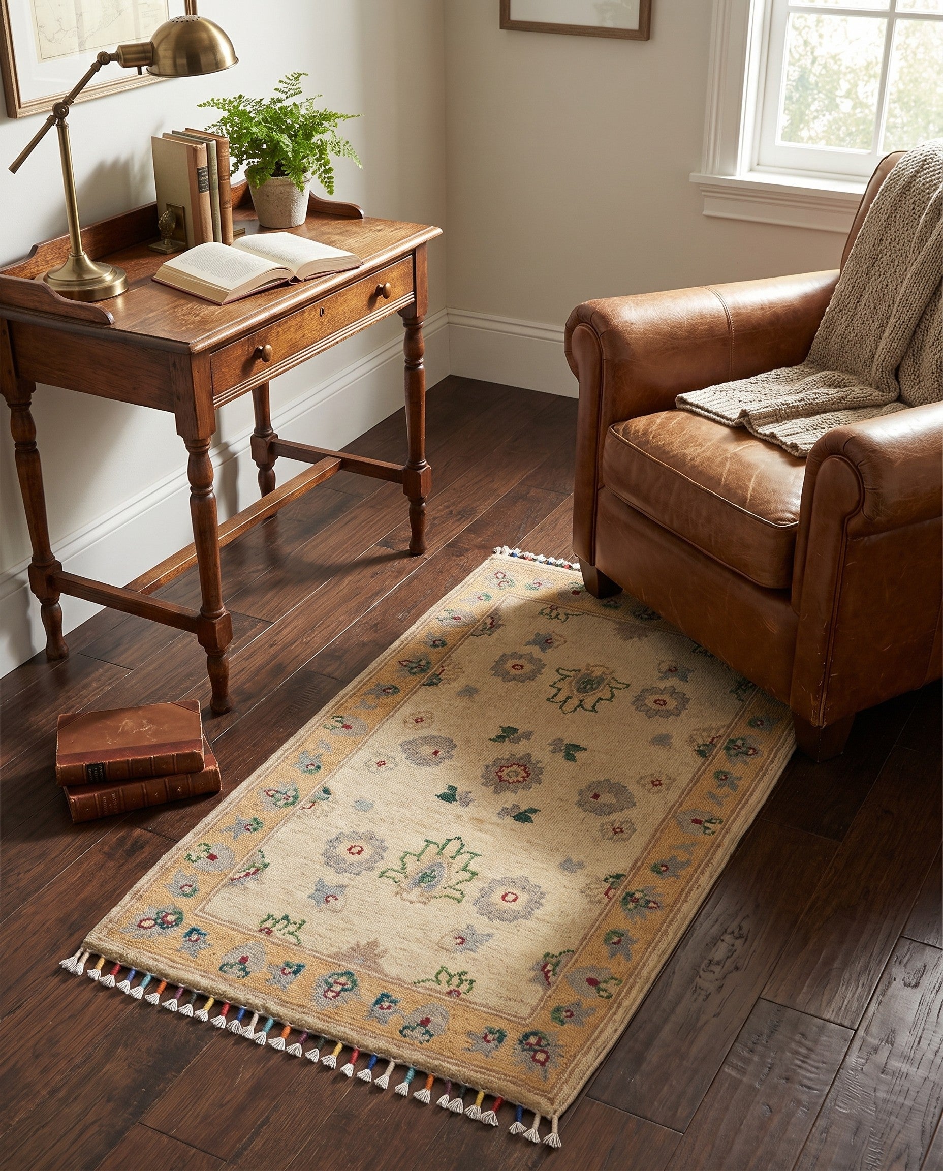 1' 10 x 3' Hand Knotted Ariana Ziegler Rug