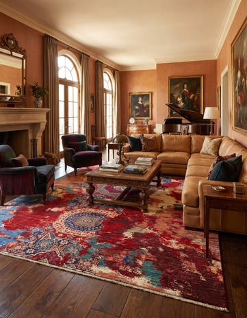 9' 8 x 12' 8 Hand Knotted Mamluk Ziegler Rug
