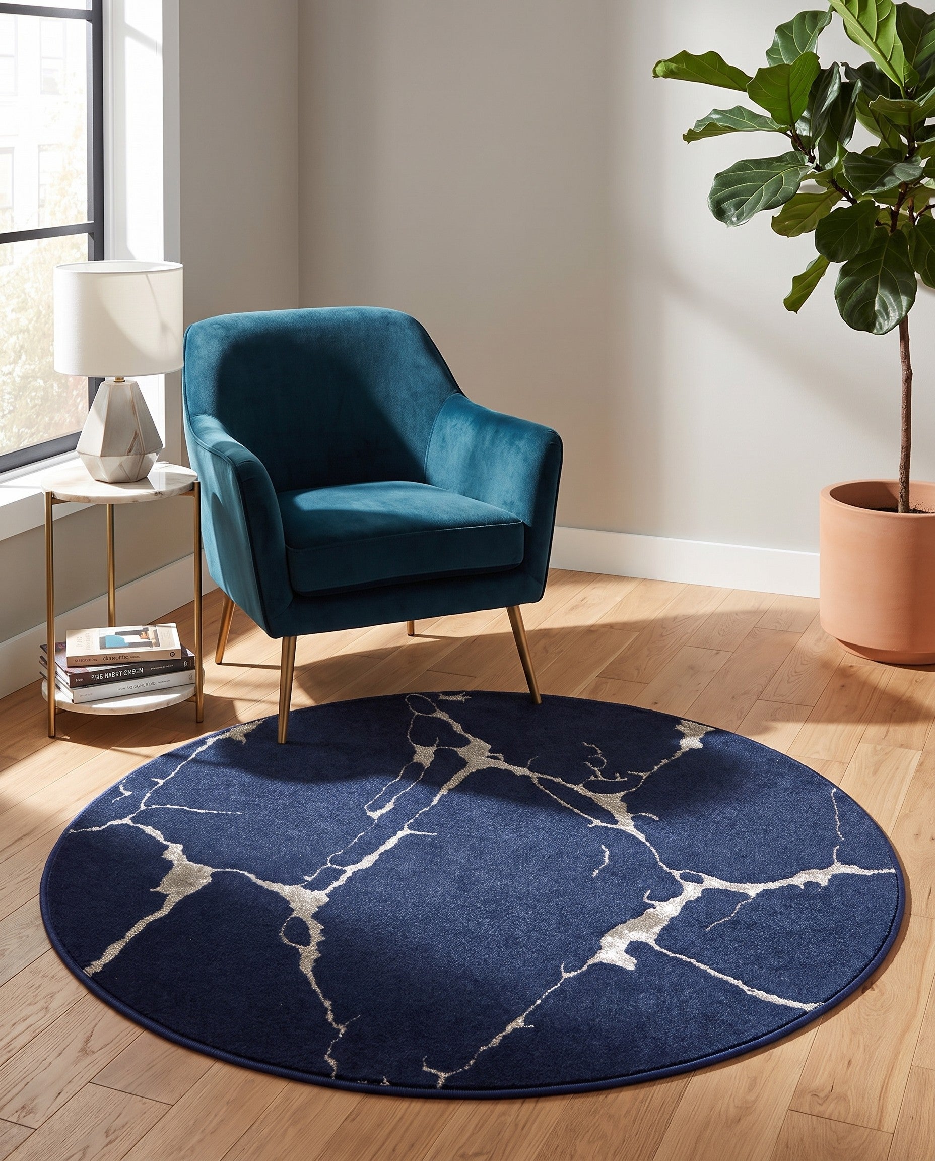 3' x 3' Vogue Geo Round Rug
