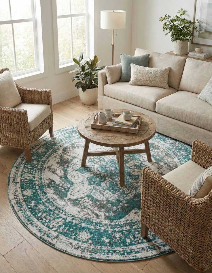 Detail image of 7' x 7' Monte Carlo Round Rug