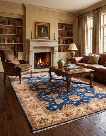 5' 11 x 8' 2 Hand Knotted Ziegler Rug