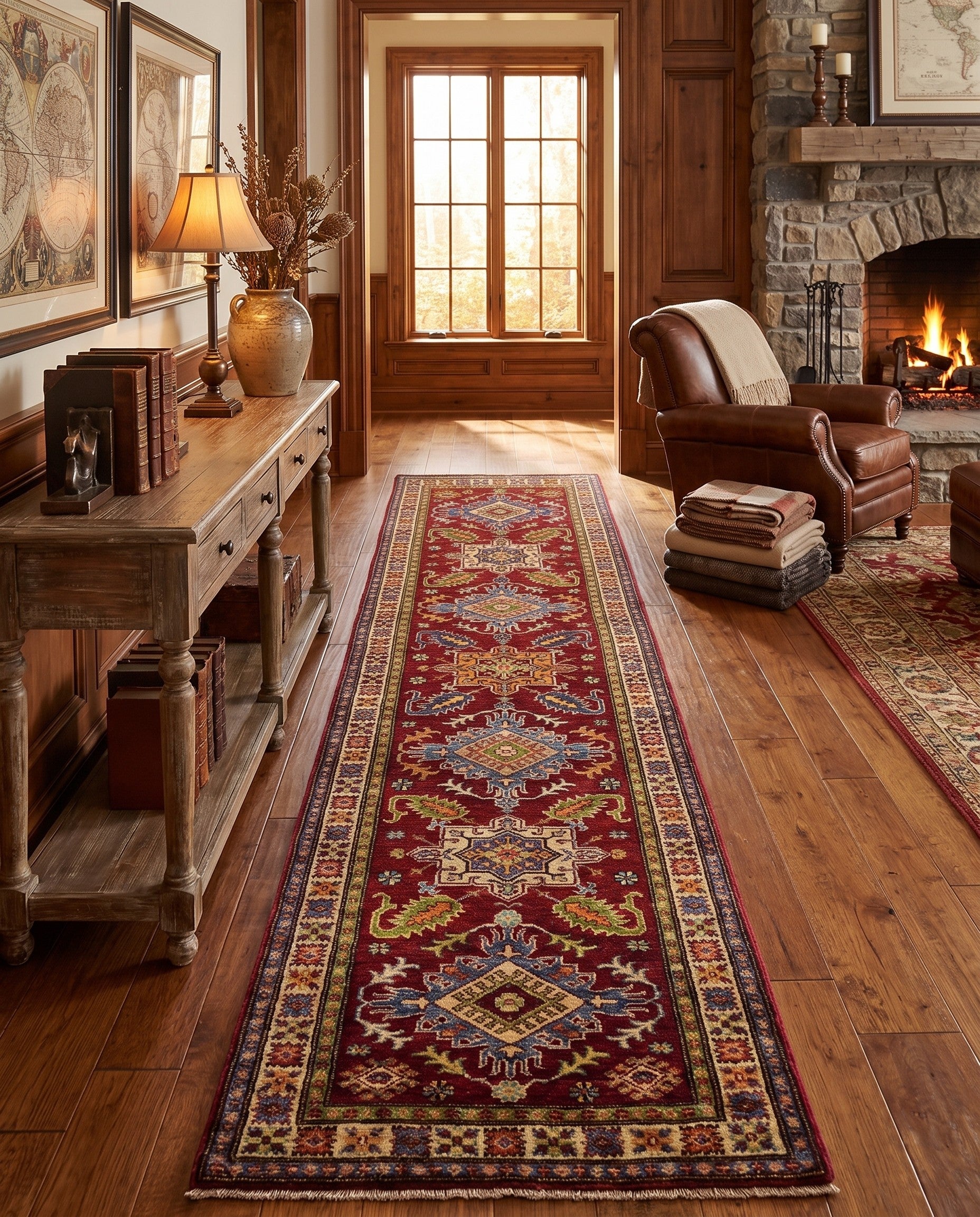 2' 6 x 10' Hand Knotted Kazak Runner Rug