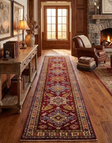 2' 6 x 10' Hand Knotted Kazak Runner Rug