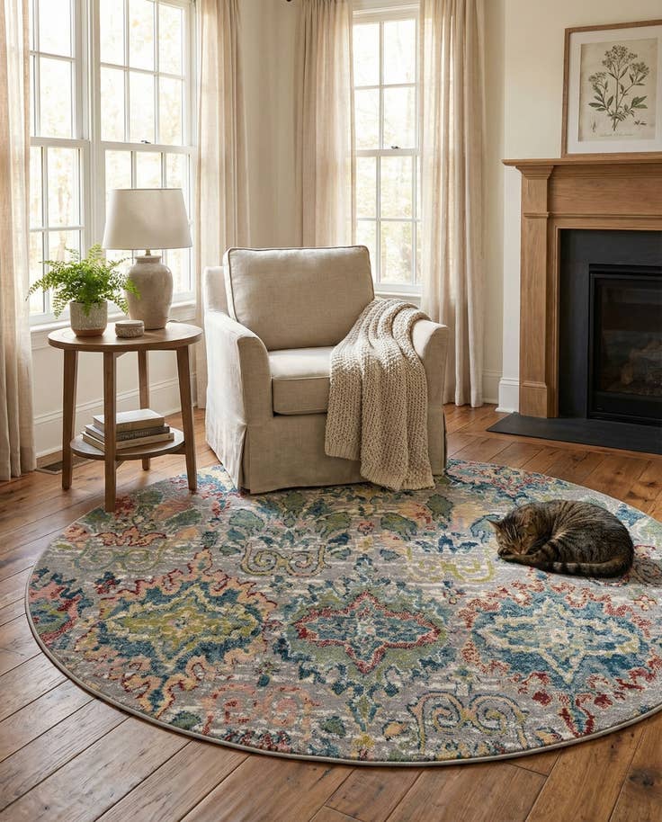 Detail image of 6' x 6' Charleston Round Rug