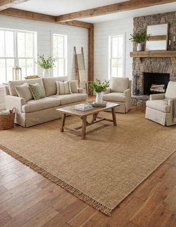 Natural Cottage Farm Square Rug