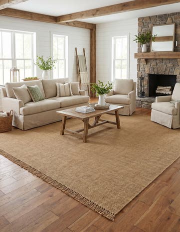 Natural Cottage Farm Square Rug