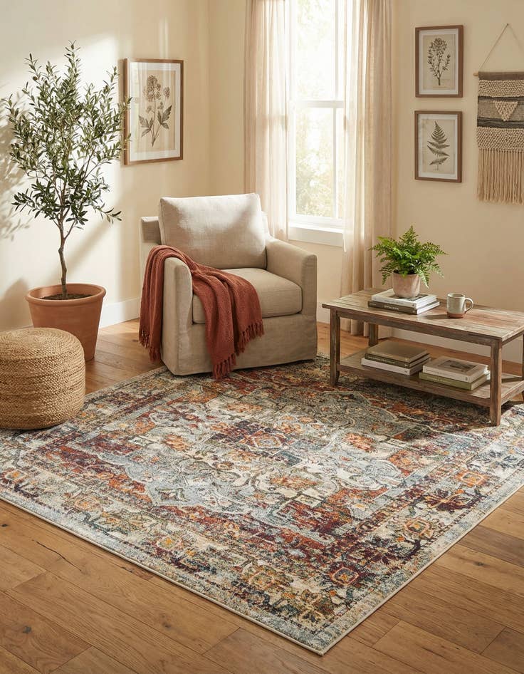 Detail image of 6' x 6' Isabella Square Rug
