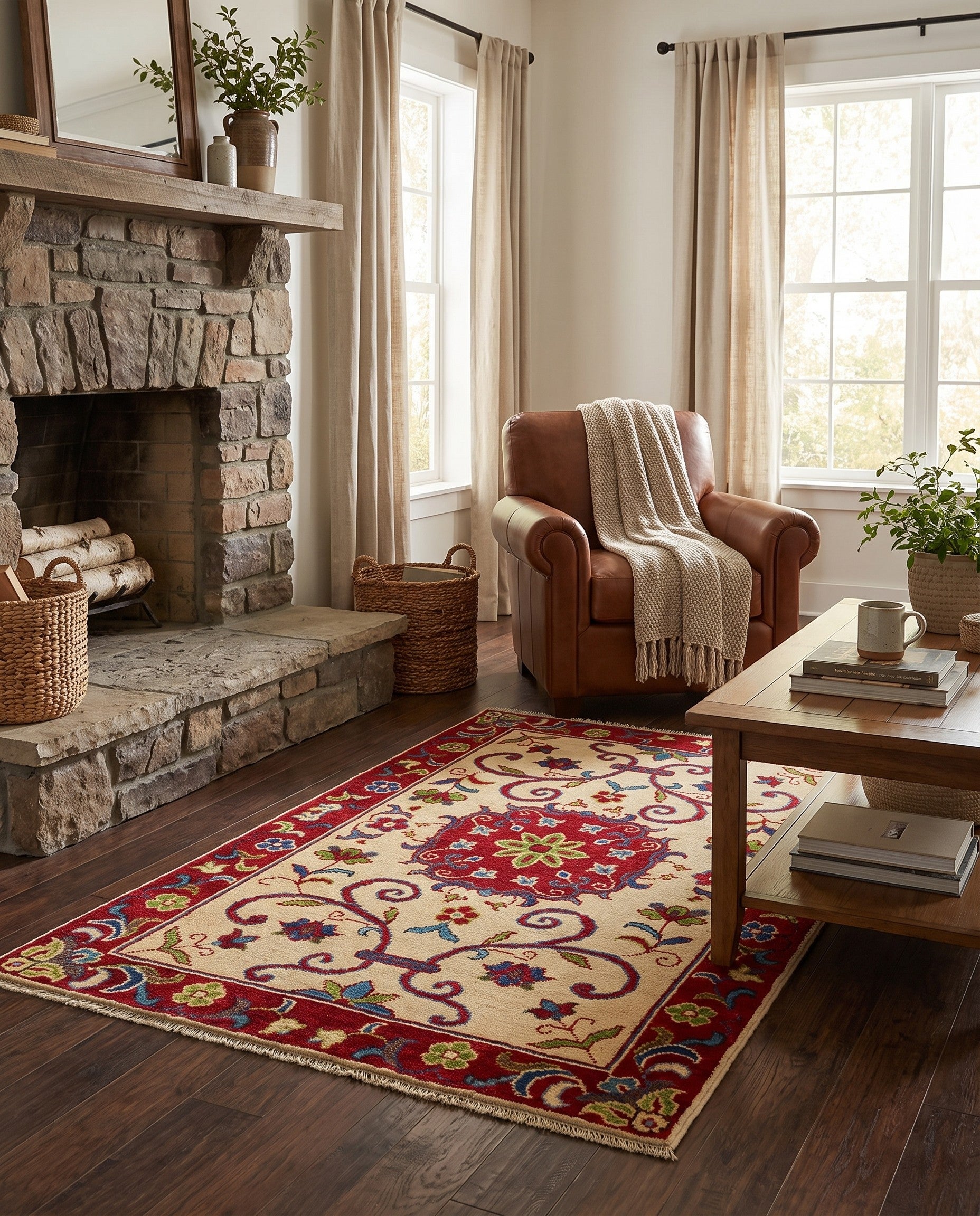 2' 7 x 4' Hand Knotted Kazak Rug