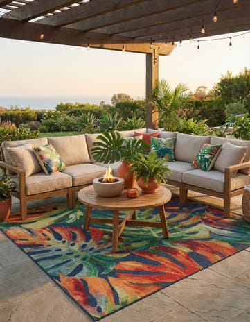 10' x 10' Easy-Clean Baja Indoor / Outdoor Square Rug