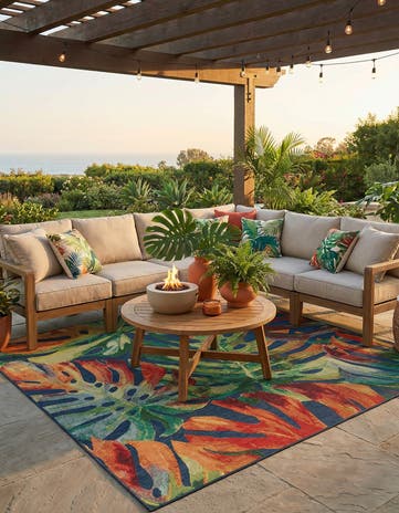 10' x 10' Easy-Clean Baja Indoor / Outdoor Square Rug