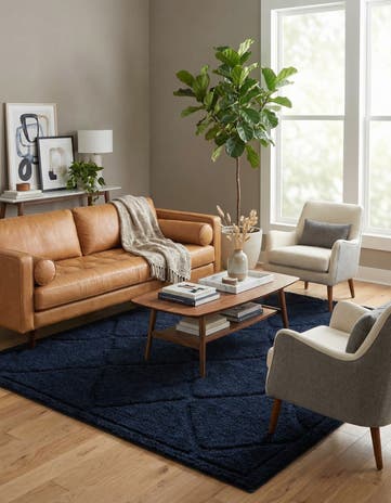 5' x 8' Lattice Shag Rug