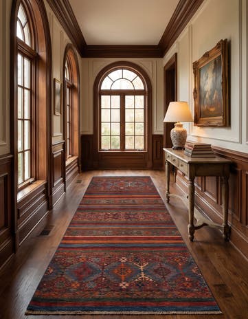 2' 10 x 8' 4 Hand Knotted Kazak Runner Rug