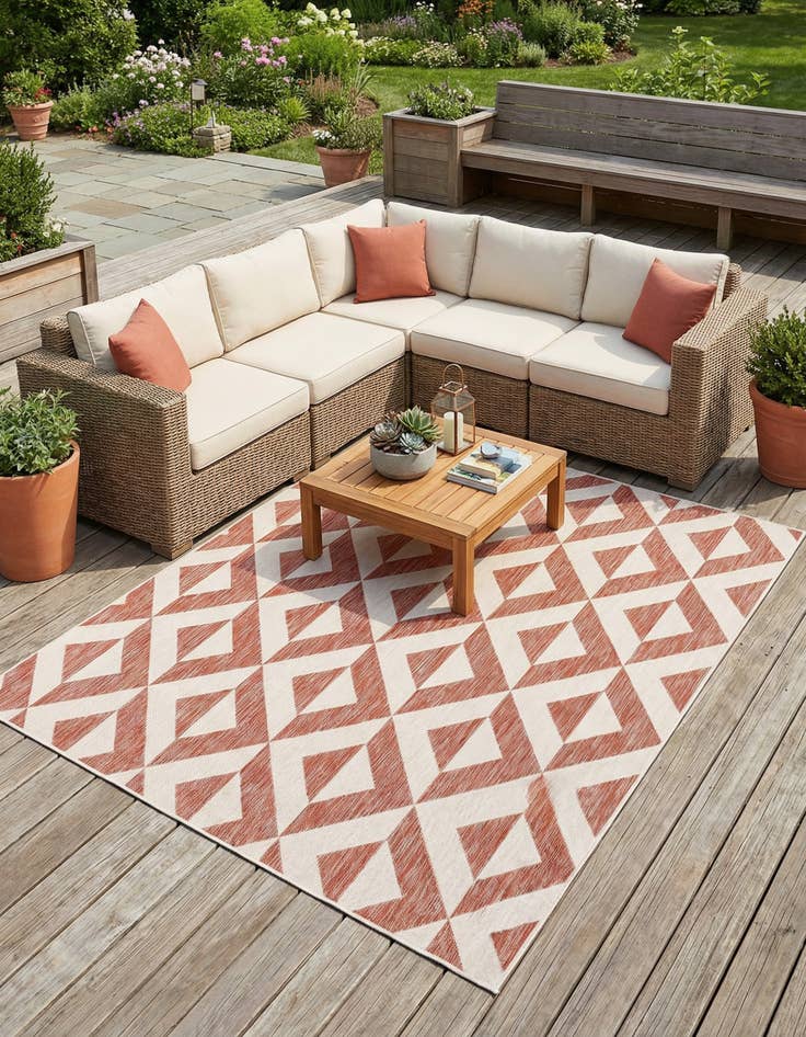 Detail image of 7' 10 x 10' Washable Jill Zarin Napa Indoor / Outdoor Rug