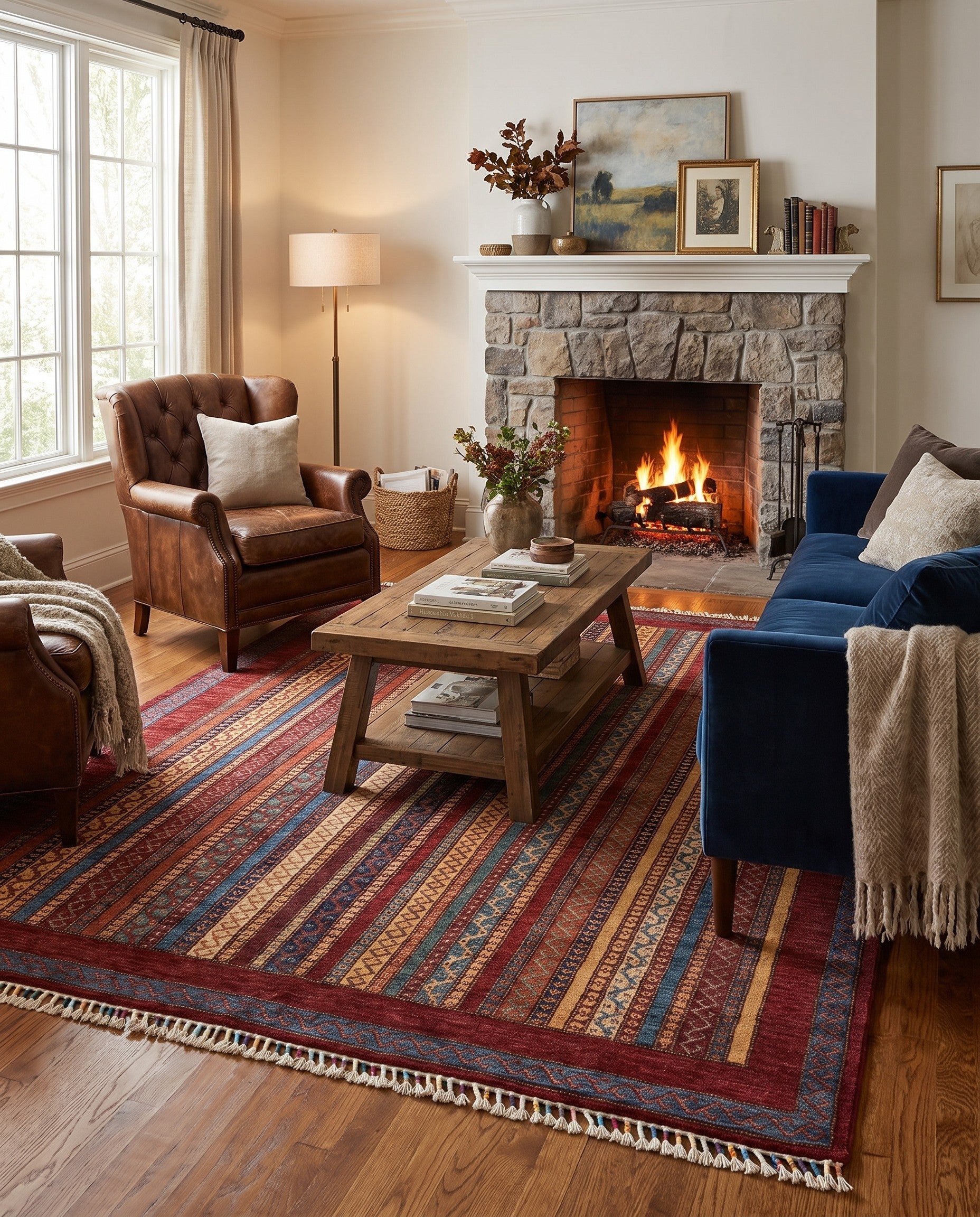5' 7 x 8' Hand Knotted Ariana Ziegler Rug