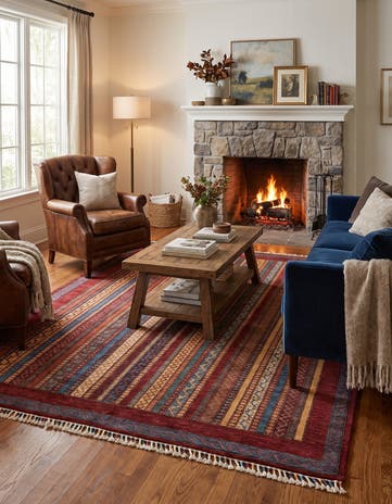 5' 7 x 8' Hand Knotted Ariana Ziegler Rug