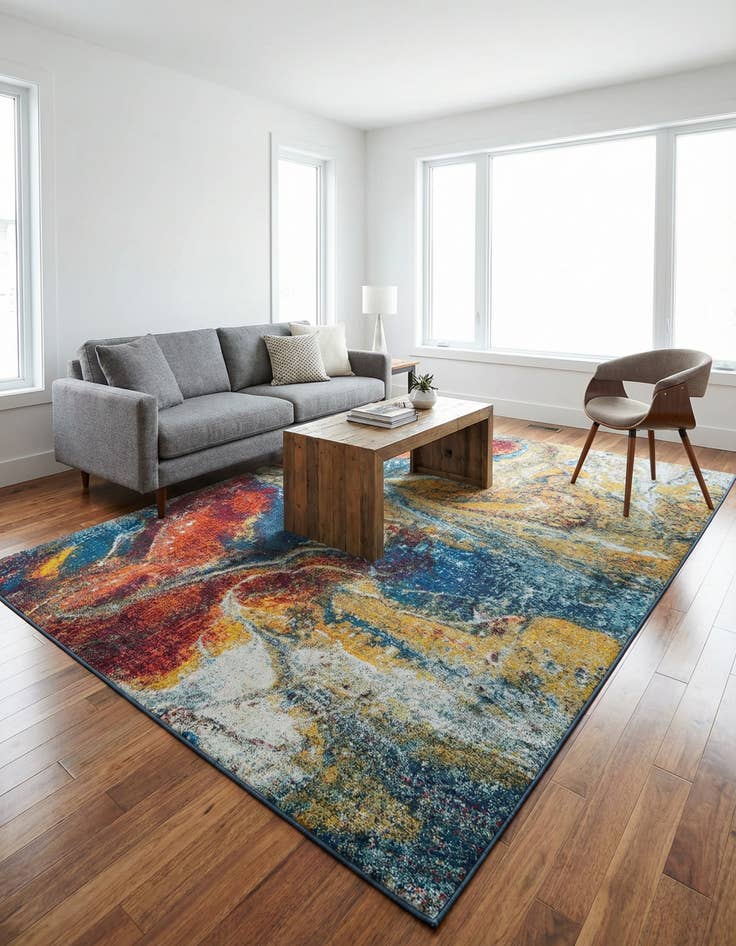 Detail image of 9' x 12'  Washable Haerfest Rug