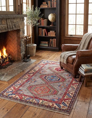 3' 6 x 5' 3 Hand Knotted Kazak Rug