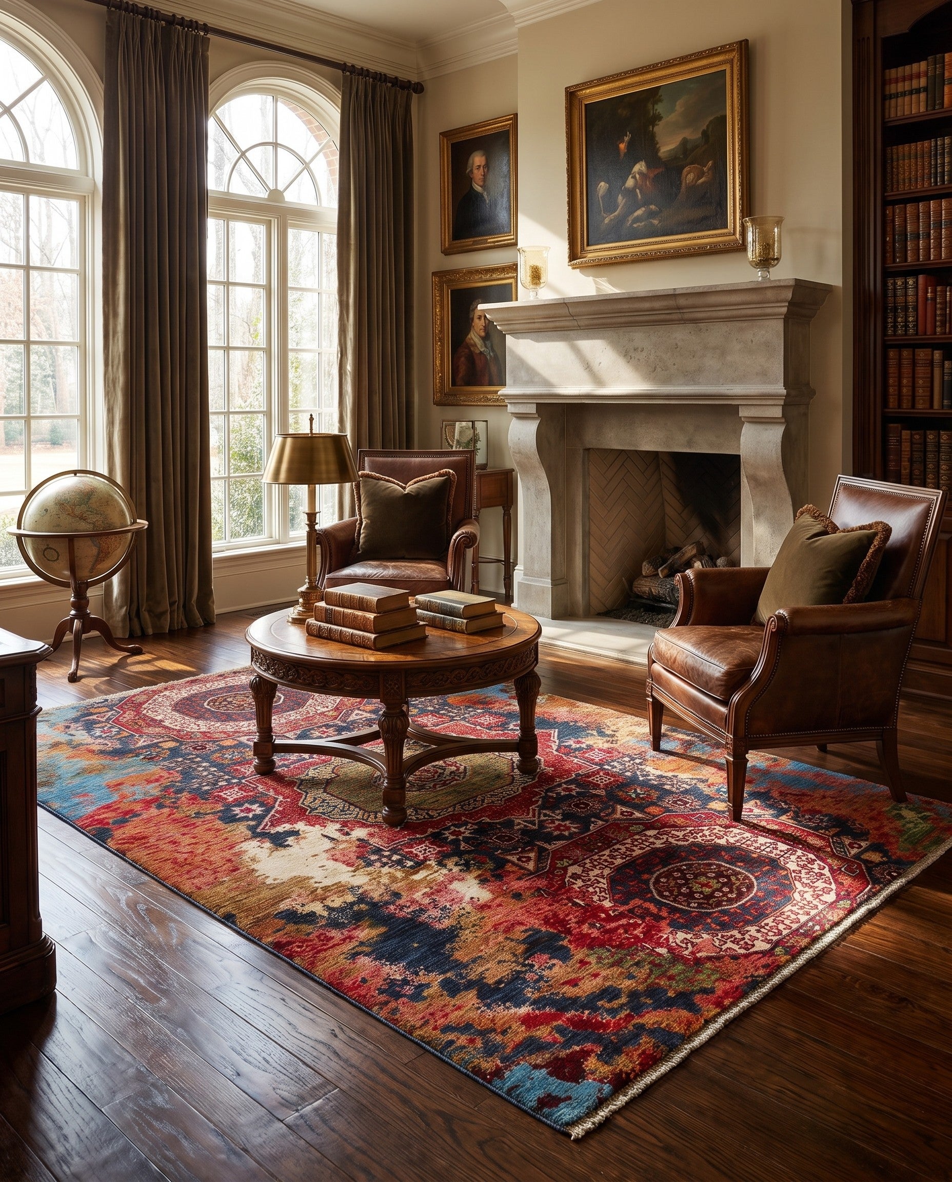 4' 4 x 6' 5 Hand Knotted Mamluk Ziegler Rug