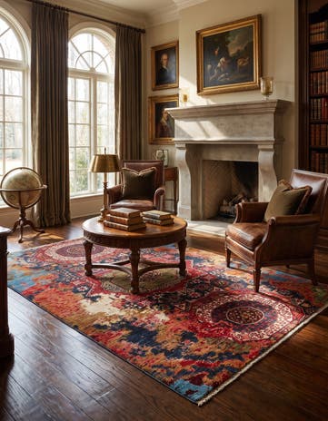 4' 4 x 6' 5 Hand Knotted Mamluk Ziegler Rug