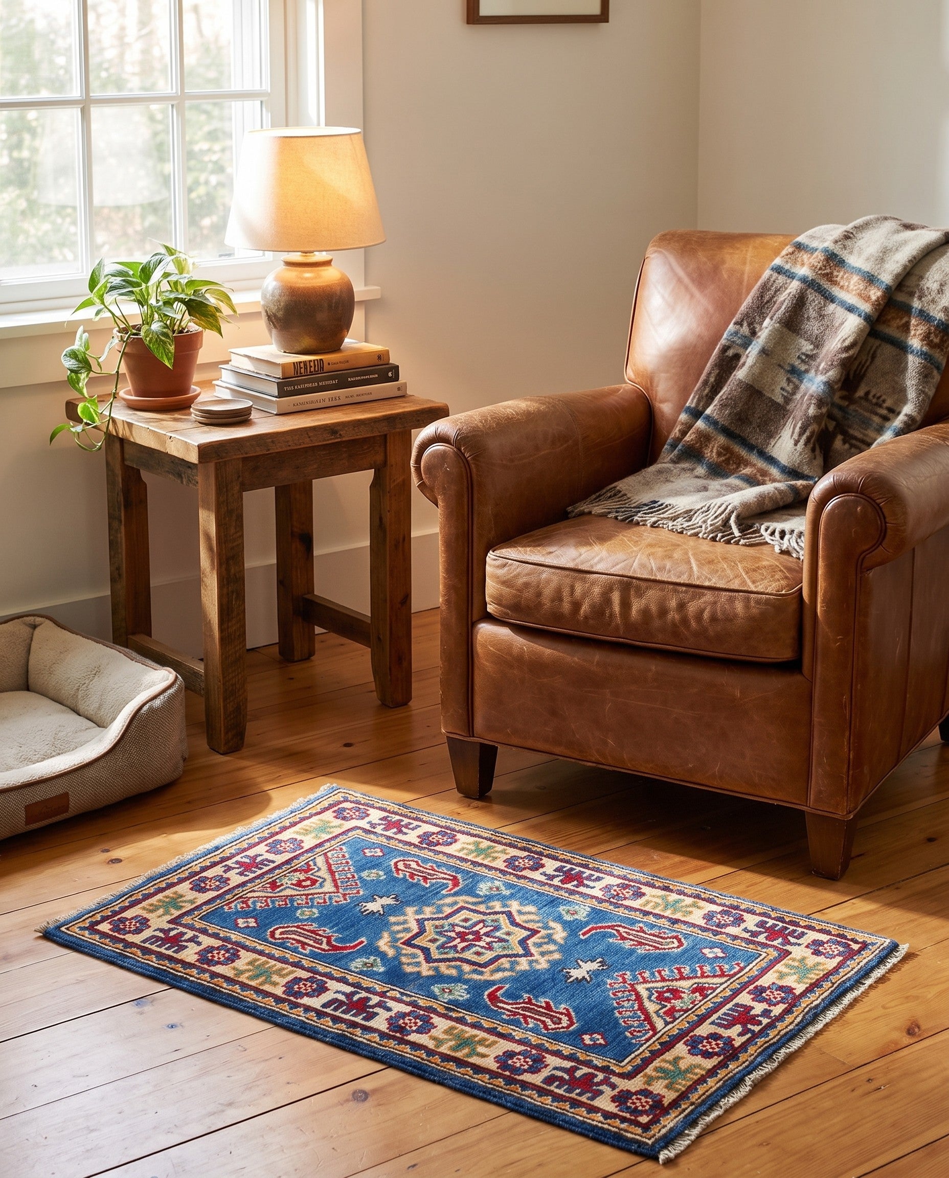 1' 10 x 3' 2 Hand Knotted Kazak Rug