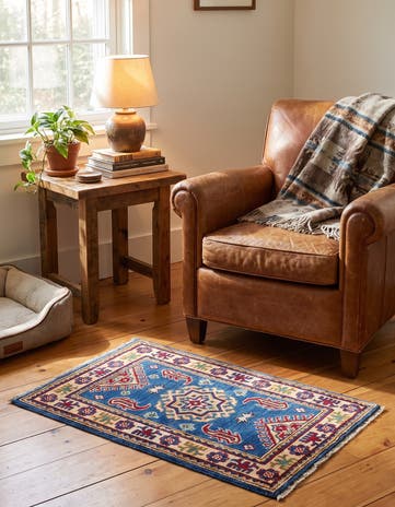 1' 10 x 3' 2 Hand Knotted Kazak Rug