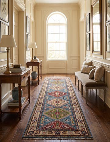 2' 8 x 9' 9 Hand Knotted Kazak Runner Rug