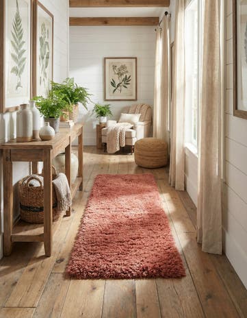 Vintage Rose Infinity Shag Runner Rug
