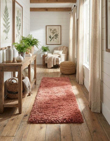 Vintage Rose Infinity Shag Runner Rug