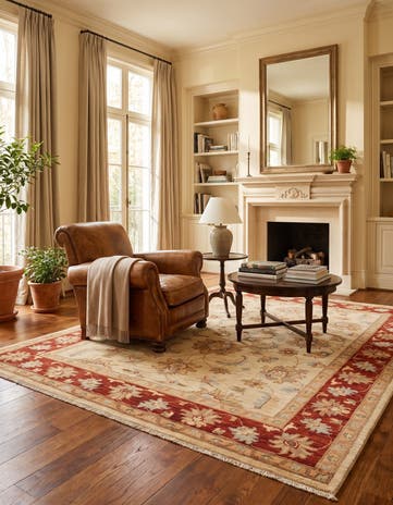 5' x 6' 9 Hand Knotted Ziegler Rug
