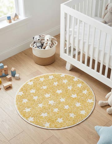 2' 2 x 2' 2 Whimsy Kids Round Rug