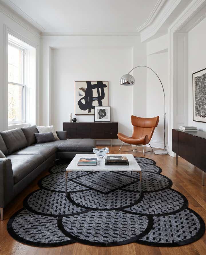 5' 1 x 8' 1 Cowhide - Patchwork Rug