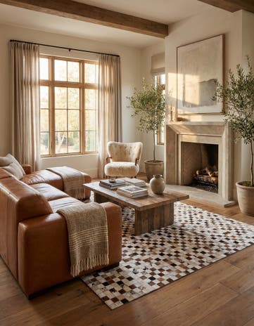 5' x 7' 11 Cowhide Stocks Rug