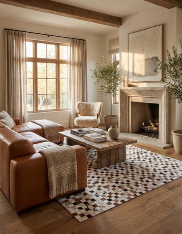 5' x 7' 11 Cowhide Stocks Rug
