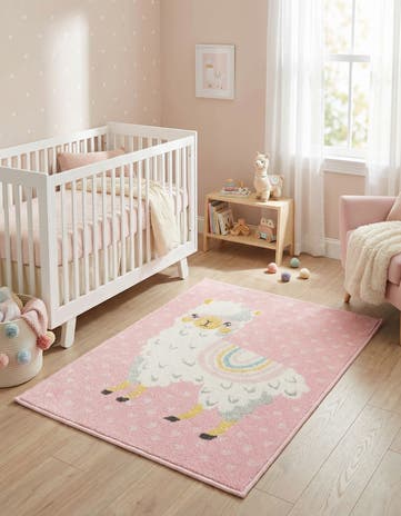 2' 2 x 3' Llama Whimsy Kids Rug