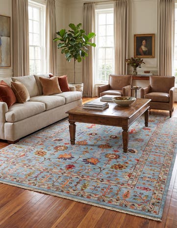 6' 9 x 9' 11 Hand Knotted Ariana Ziegler Rug