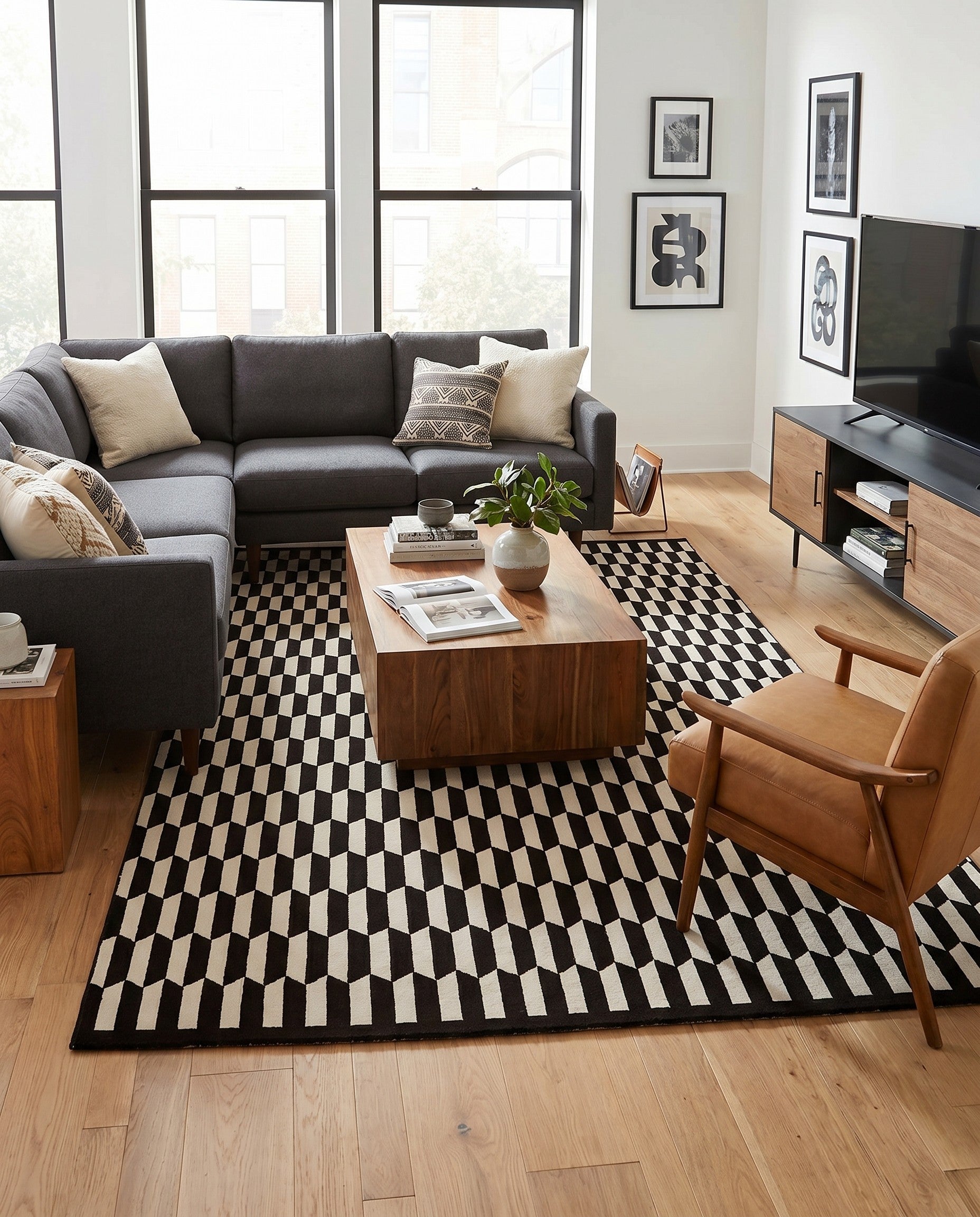 Black and White Milano Rug