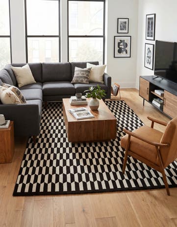 Black and White Milano Rug