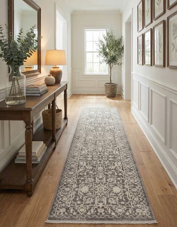 Light Gray New Vintage Runner Rug