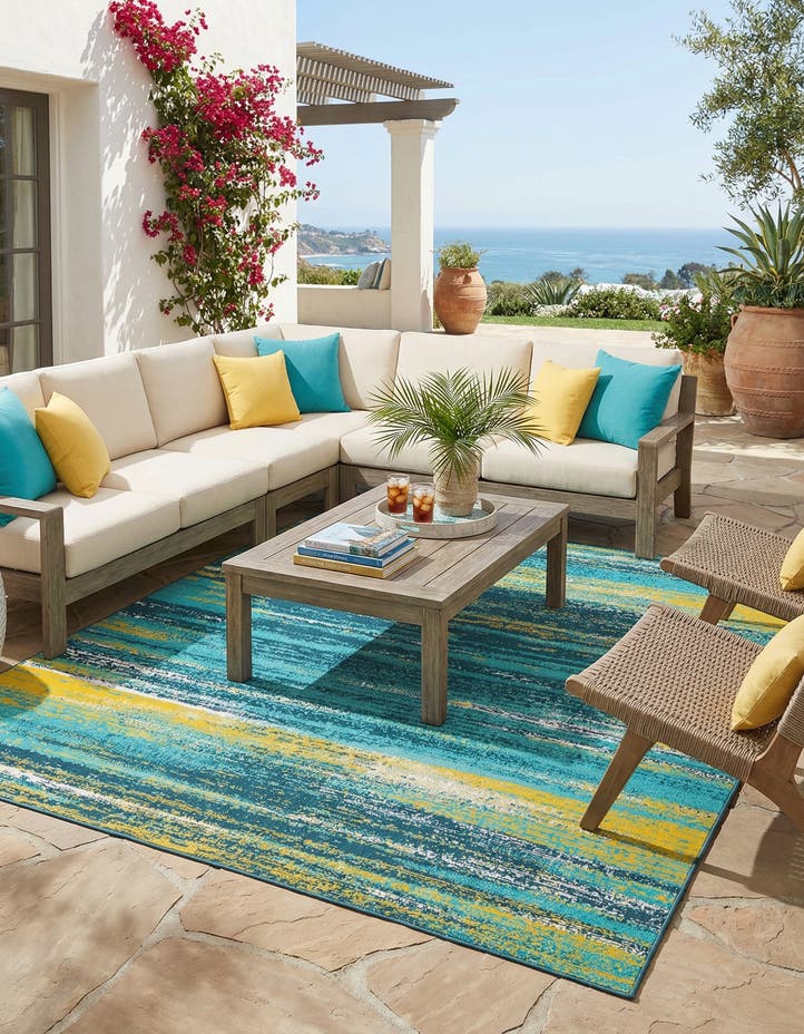 10' x 10' Easy-Clean Coastal Indoor / Outdoo...