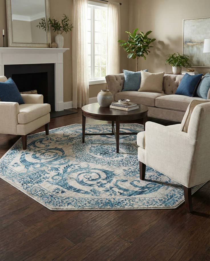 Detail image of 7' 10 x 7' 10 Finsbury Octagon Rug