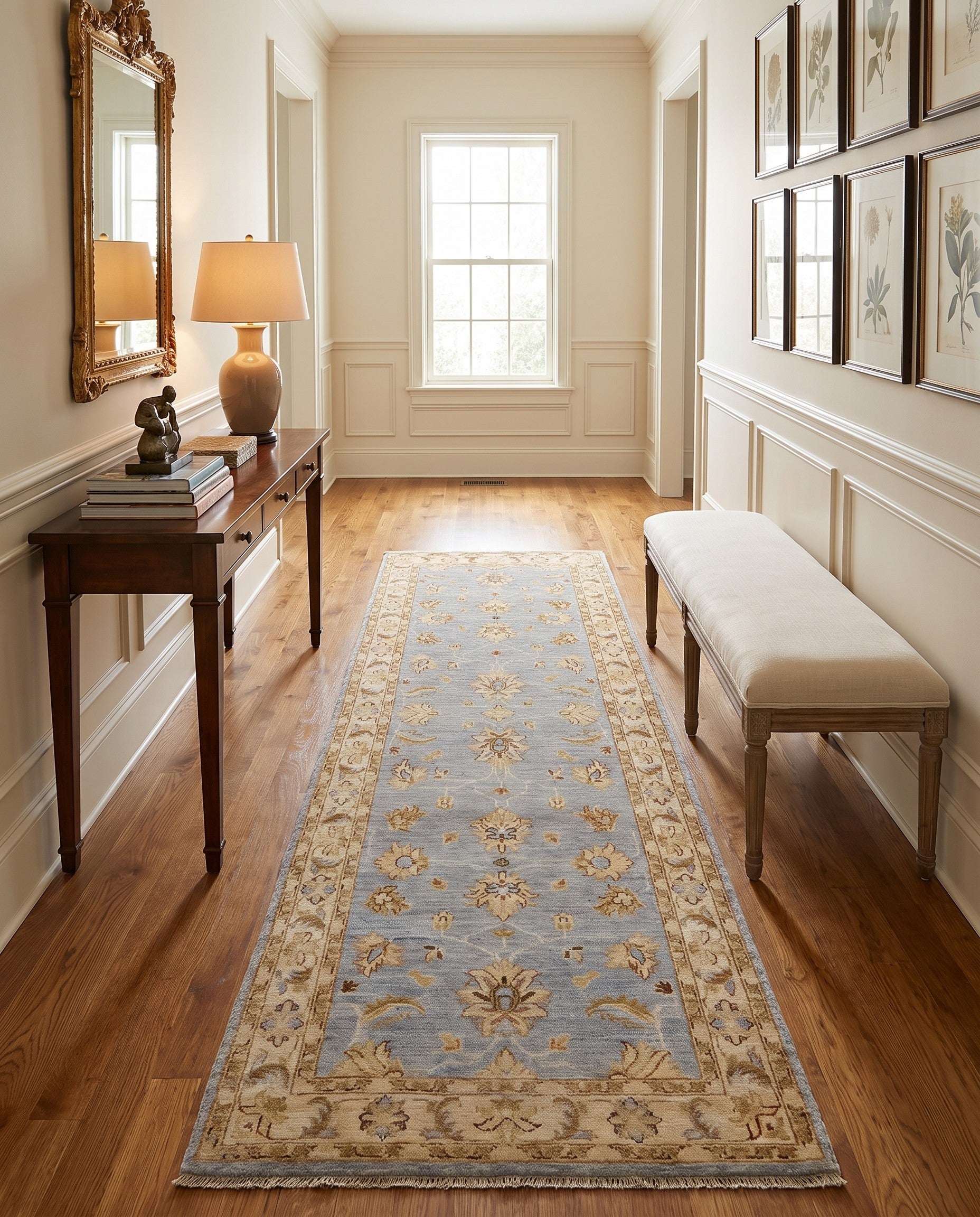 2' 9 x 9' 8 Hand Knotted Peshawar Ziegler Runner Rug
