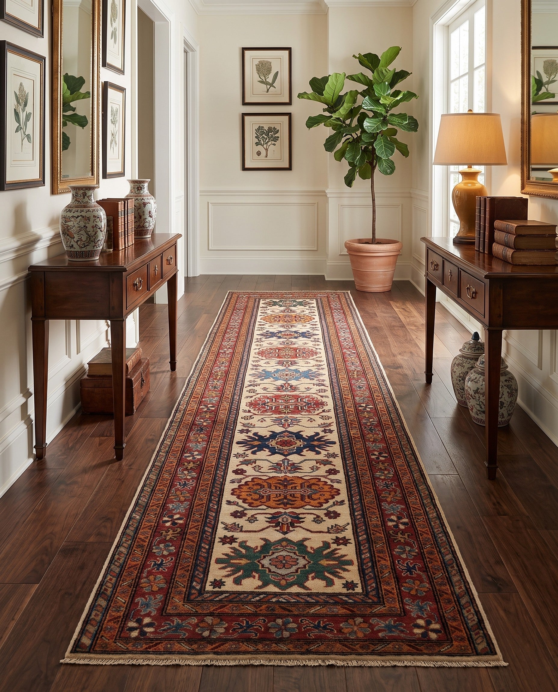 2' 8 x 10' 1 Hand Knotted Kazak Runner Rug