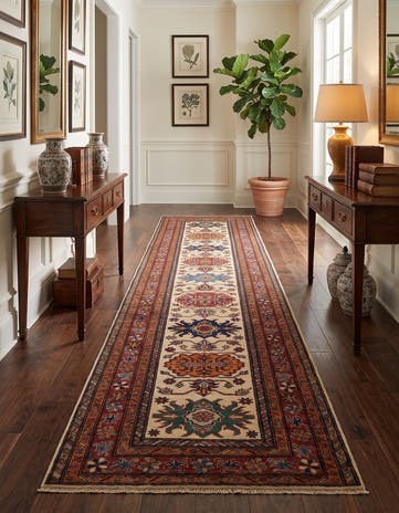2' 8 x 10' 1 Hand Knotted Kazak Runner Rug