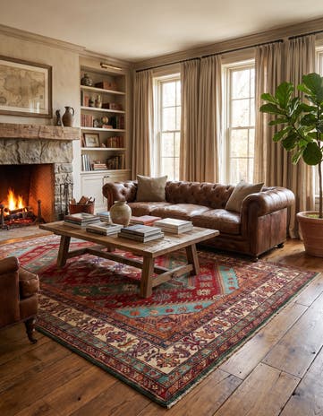 5' 9 x 7' 9 Hand Knotted Kazak Rug