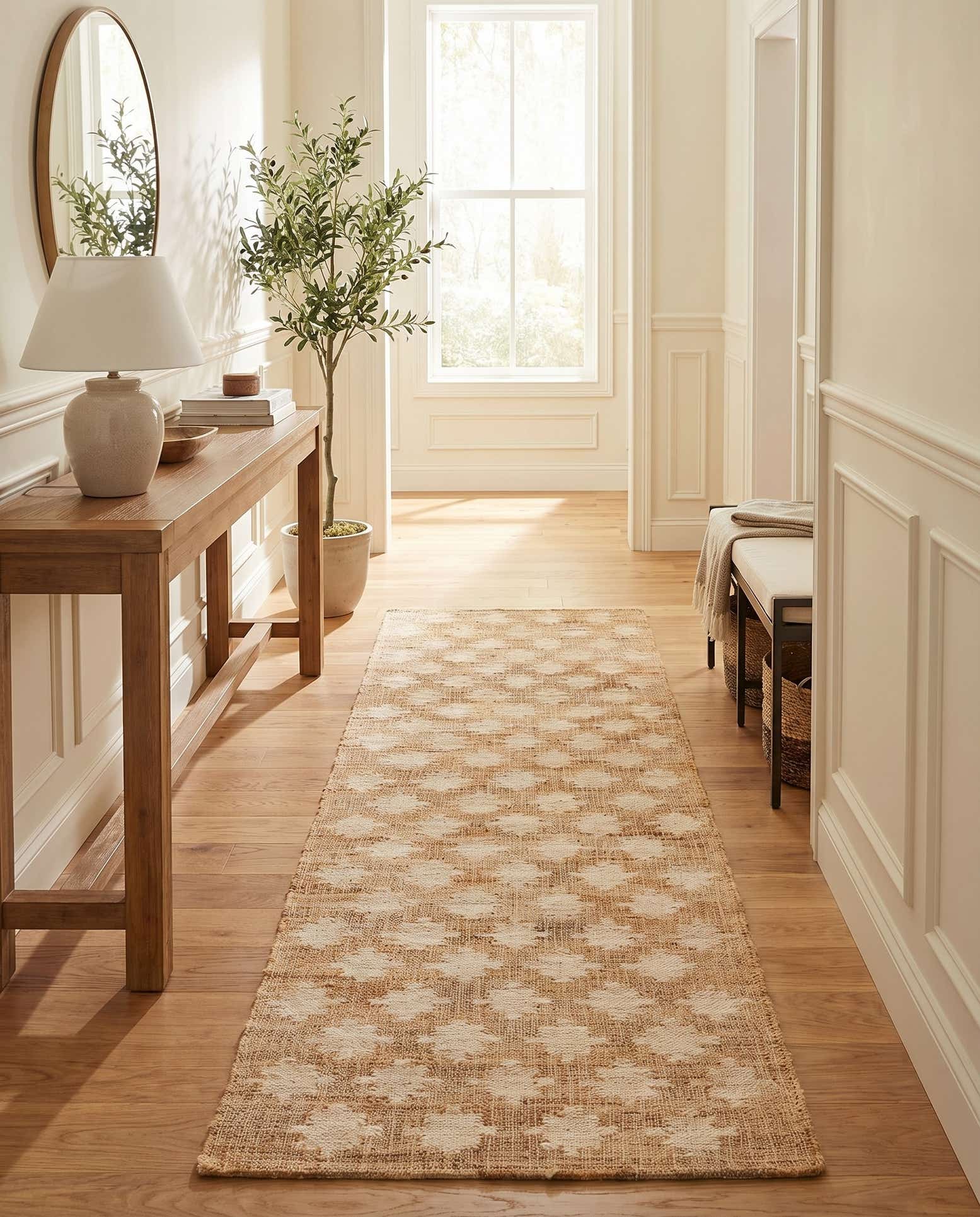 2' 7 x 10' Hand Woven Kala Handwoven Jute Runner Rug
