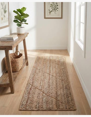 2' 2 x 6' 1 Handmade Braided Jute Runner Rug