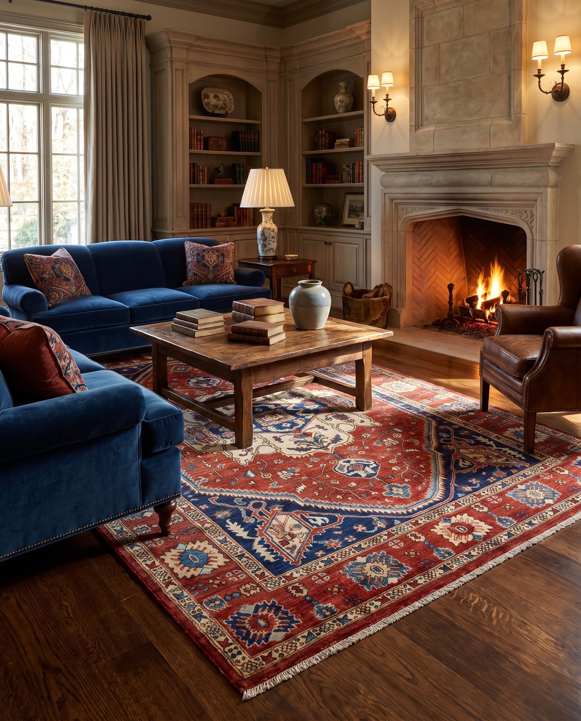 5' 9 x 7' 11 Hand Knotted Heriz Rug