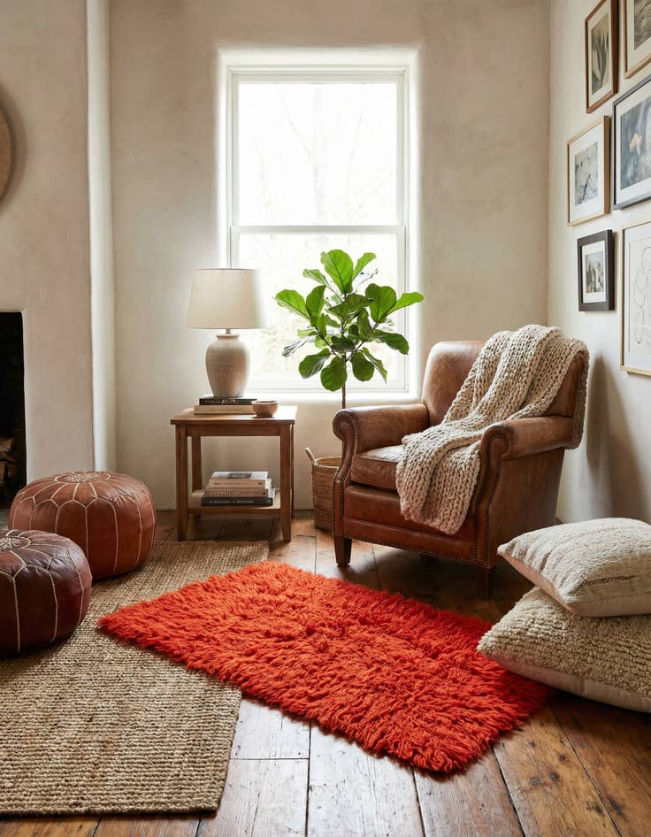 Detail image of 1' 11 x 3' 6 Hand Knotted Moroccan Wool Rug