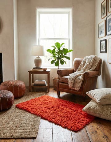 1' 11 x 3' 6 Hand Knotted Moroccan Wool Rug